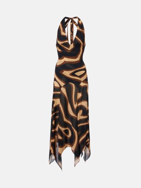 PUCCI Labirinto muslin jersey midi dress