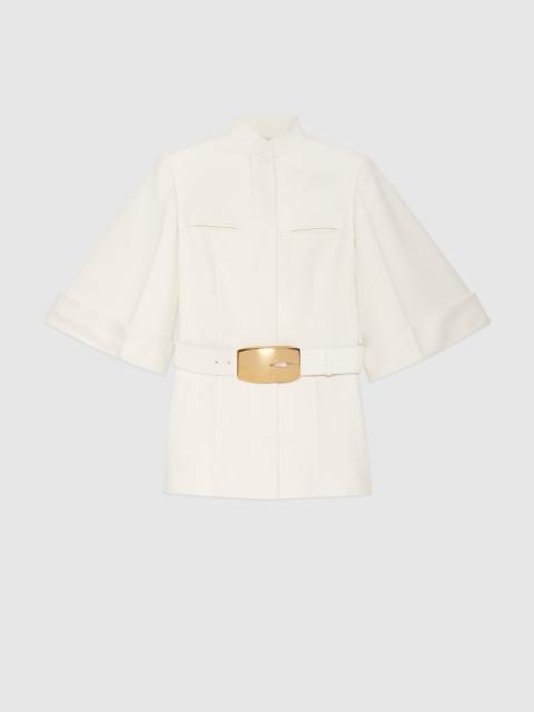 GUCCI Wool silk jacket with retro G