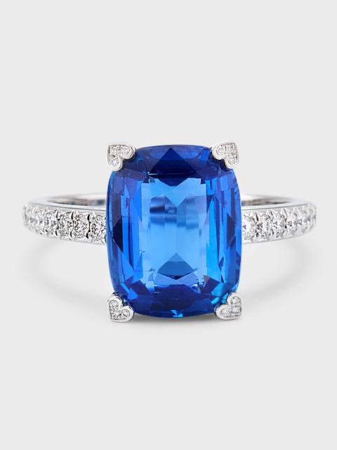 Chopard High Jewelry 18K White Gold One-of-a-Kind Blue Sapphire Solitaire Ring