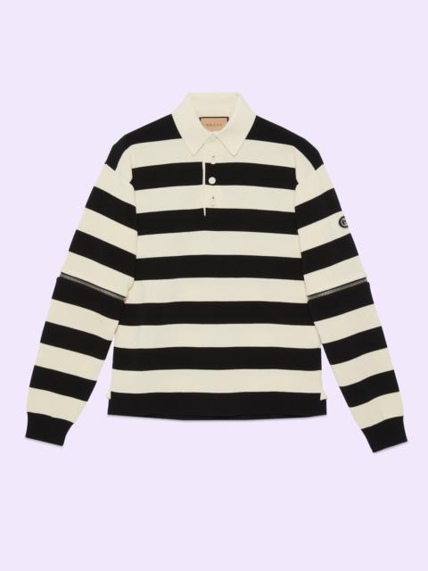 GUCCI Detachable sleeves knit polo