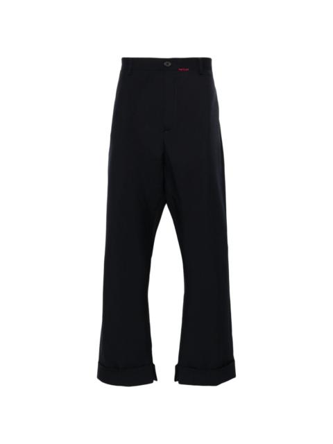 wide-leg tailored trousers