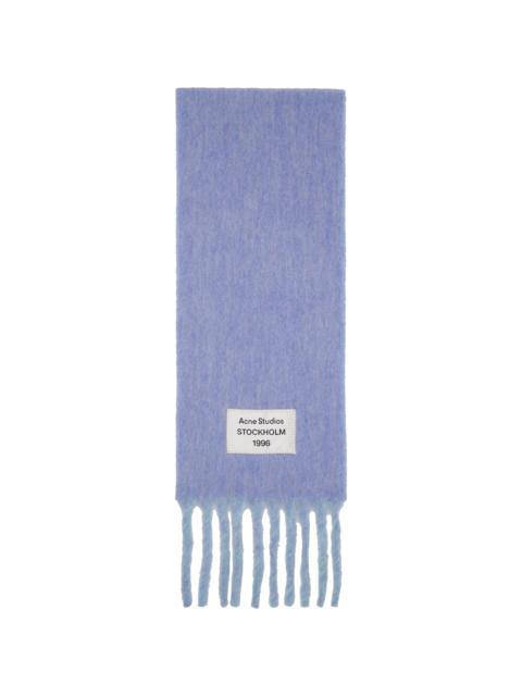 Acne Studios Blue & Purple Bicolor Alpaca Scarf