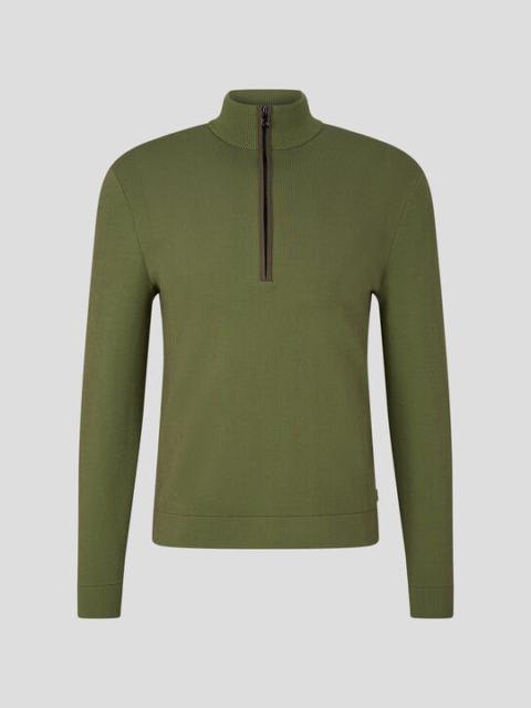 BOGNER Lennard Half-zip pullover in Green