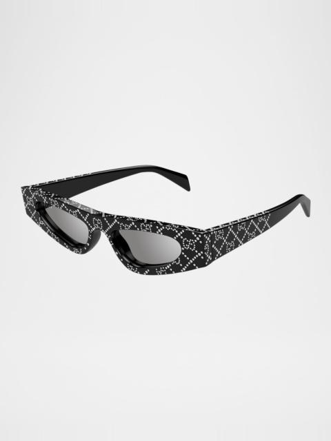 GUCCI Embellished Acetate Cat-Eye Sunglasses