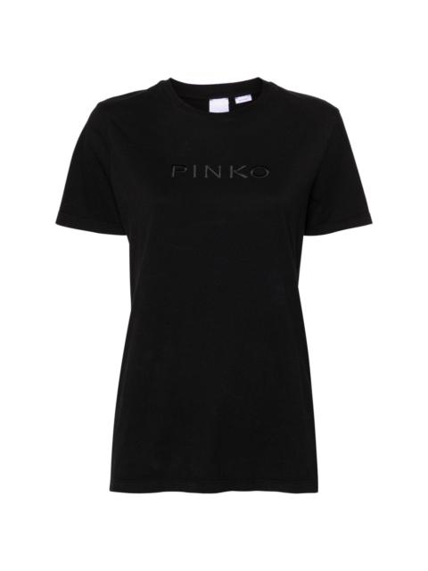 logo-embroidered T-shirt