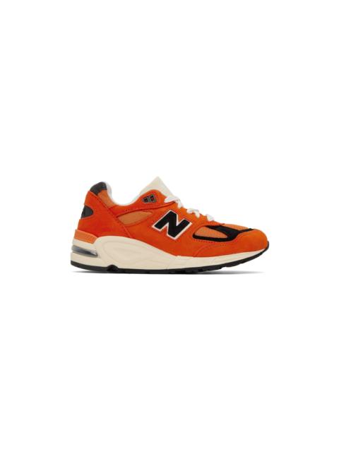 Orange & Black 990v2 Sneakers