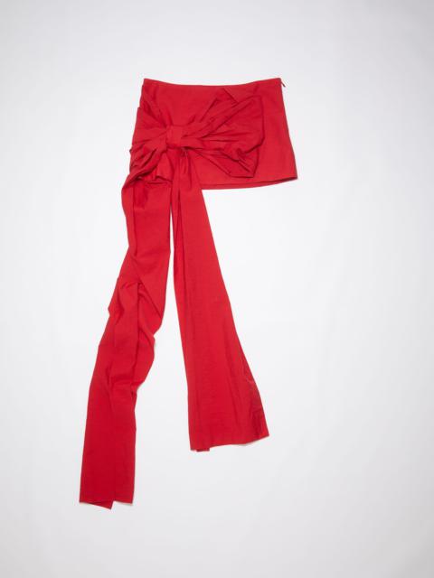 Acne Studios Satin bow mini skirt - Cardinal red