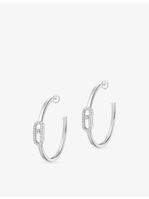 MESSIKA Move Uno Small 18ct Gold And 0.29ct Diamond Hoop Earrings