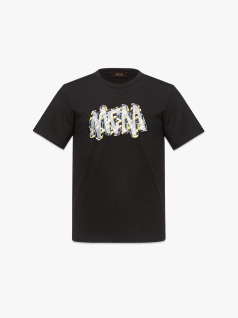MCM Men’s MCM Sommer Cubic Logo Print T-Shirt in Organic Cotton