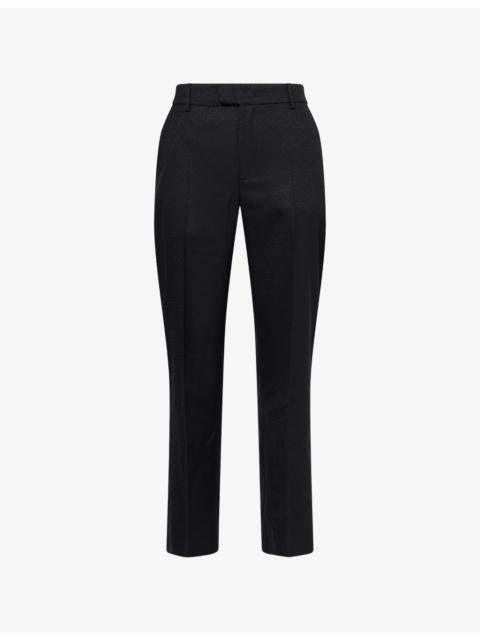 CASABLANCA Monogram Wool-Blend Tailored Trousers