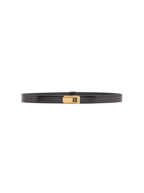 SAINT LAURENT Cassandra Buckle Leather Belt