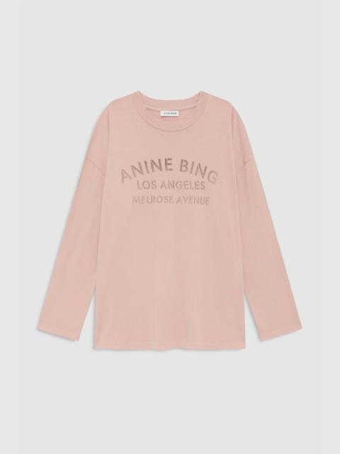 ANINE BING Ivan Long Sleeve Melrose Stencil - Washed Blushed