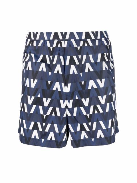 V pattern swimming shorts