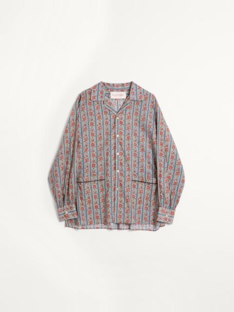 Valentino COTTON MUSLIN PAJAMA SHIRT WITH VOYAGE IMAGINAIRE PRINT