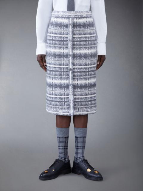 Thom Browne Merino and Mohair Tartan Cardigan Skirt