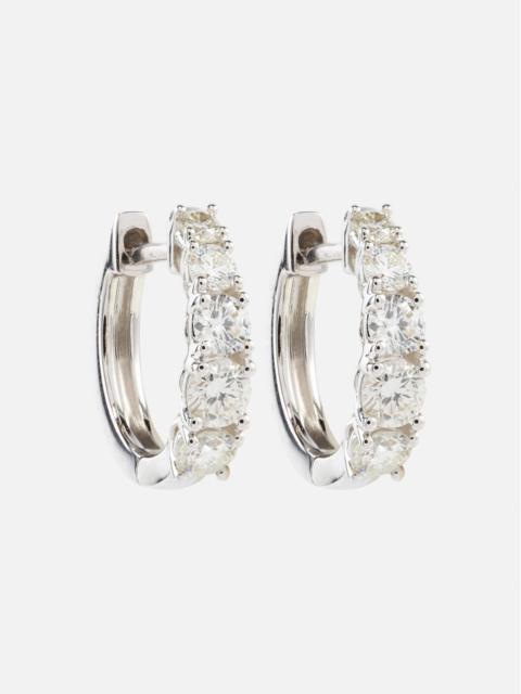 ANITA KO 18kt gold huggie earrings with graduated diamonds