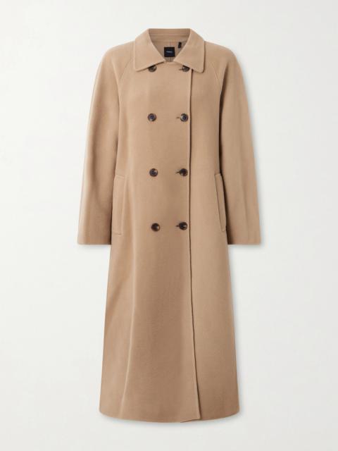 Theory Double-breasted Wool And Cashmere-blend Coat