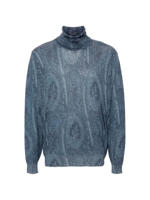 paisley-jacquard sweater