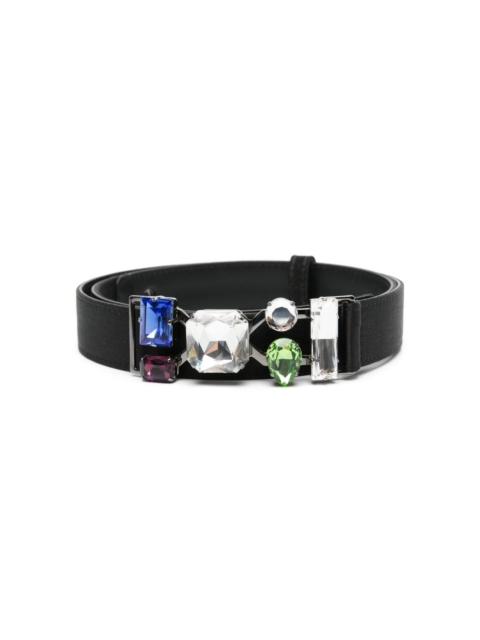 GIORGIO ARMANI rhinestone-buckle belt