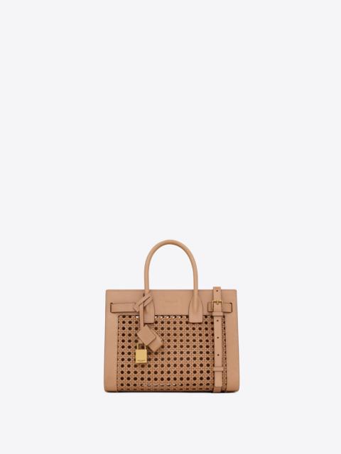 sac de jour baby in canework vegetable-tanned leather