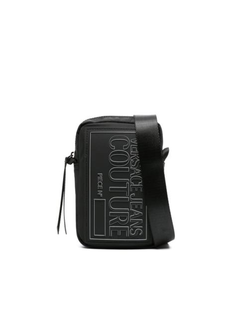 VERSACE JEANS COUTURE logo-patch zipped crossbody bag