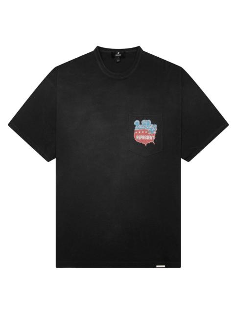 REPRESENT REPRESENT X BEACH BOYS AMERICAS BAND T-SHIRT - STAINED BLACK
