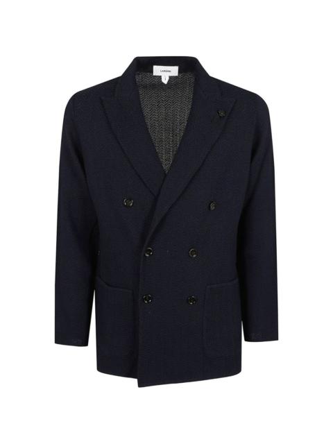 LARDINI double-breasted cotton blazer