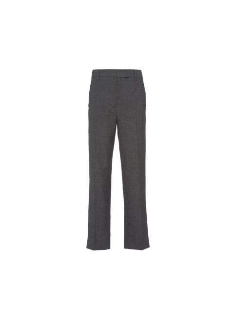 Prada Prada Virgin Wool Trousers — Gray