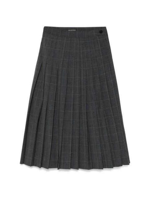 BALENCIAGA checked midi skirt