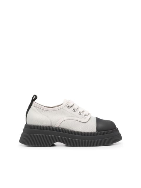 Creepers canvas lace-up Derby shoes