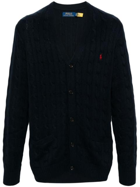 Polo Ralph Lauren logo-embroidered cable-knit cardigan