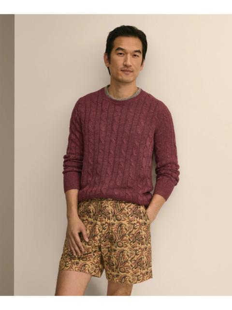 Brooks Brothers Linen Cable Knit Sweater