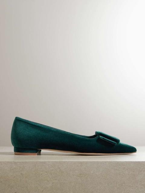 Maysale velvet pointed-toe flats