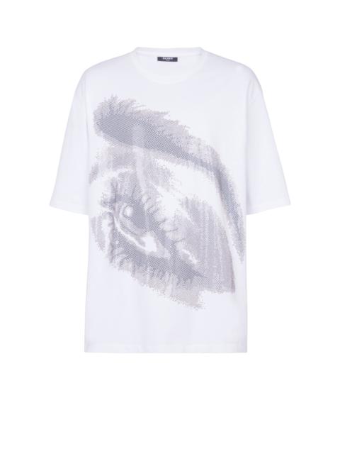 Balmain Embroidered eye T-shirt