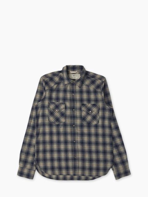 Rogue Territory ROGUE TERRITORY WESTERN SHIRT NAVY PLAID