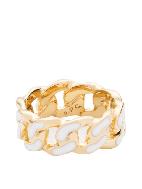 A.P.C. SAM RING - BRASS AND ENAMEL - A.P.C. ACCESSORIES