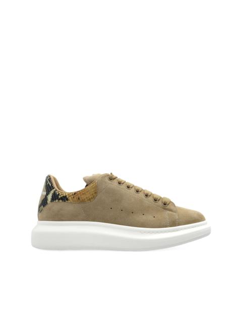 Alexander McQueen suede snake-detail trainers