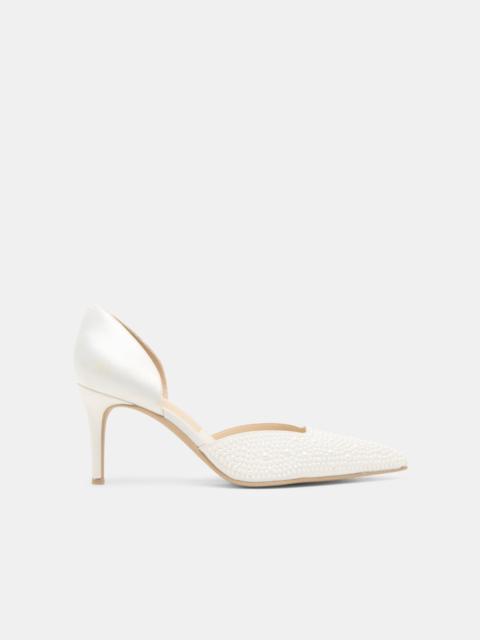 dolce vita ELOY PEARL HEELS TRUE WHITE SATIN