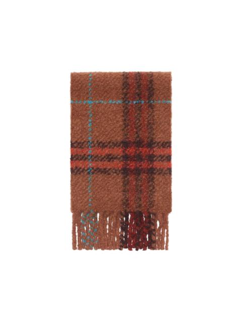 Burberry Check alpaca wool blend bouclé scarf