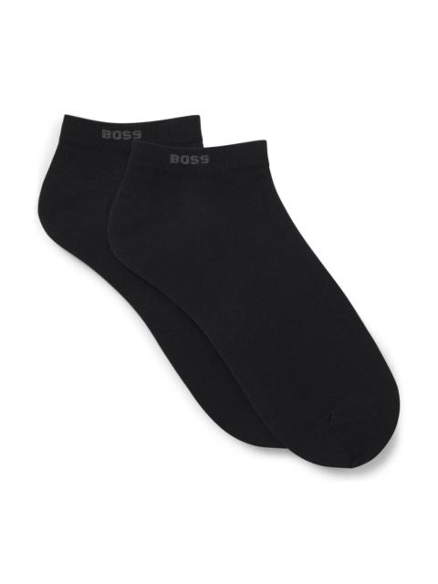 BOSS TWO-PACK OF ANKLE-LENGTH SOCKS IN STRETCH FABRIC