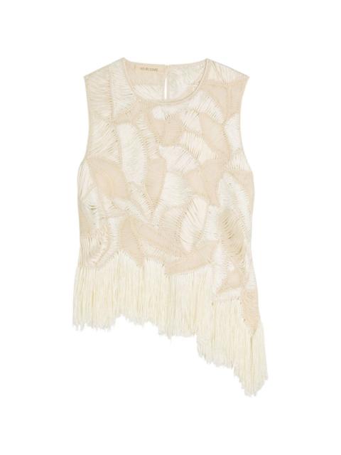 HEIRLOME Maureen fringed sleeveless top