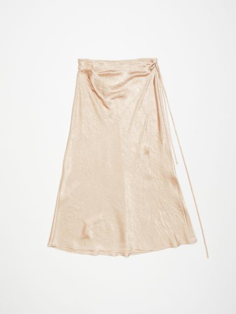 Satin wrap skirt - Shell beige