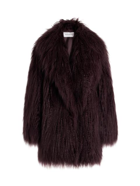 The Frankie Shop Miley Faux Fur Coat purple