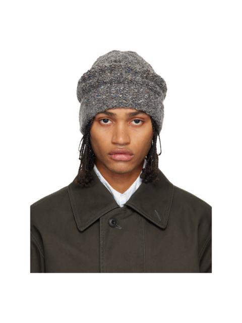 Maison Margiela Gray Rib-Knit Beanie