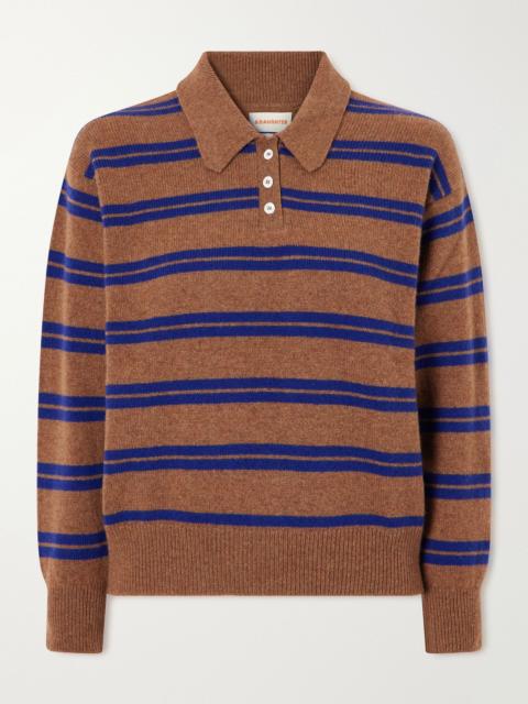 &DAUGHTER Edith striped wool polo sweater Brown