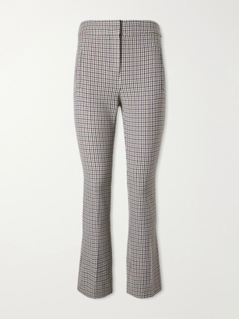 VERONICA BEARD Arte Prince of Wales checked flared pants Navy