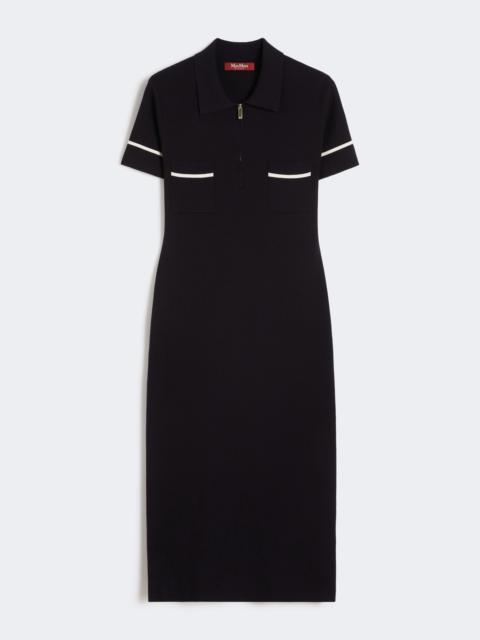 Stretch viscose sheath dress - NAVY