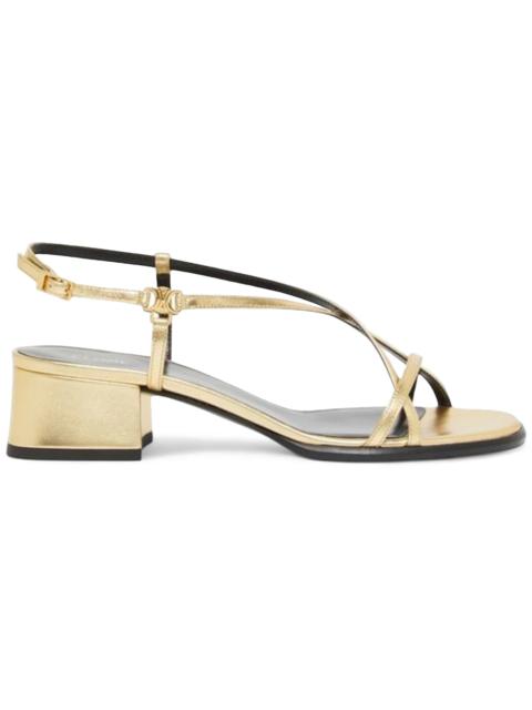CELINE Celine Laminated Lambskin Strappy Sandal Gold (Women's)