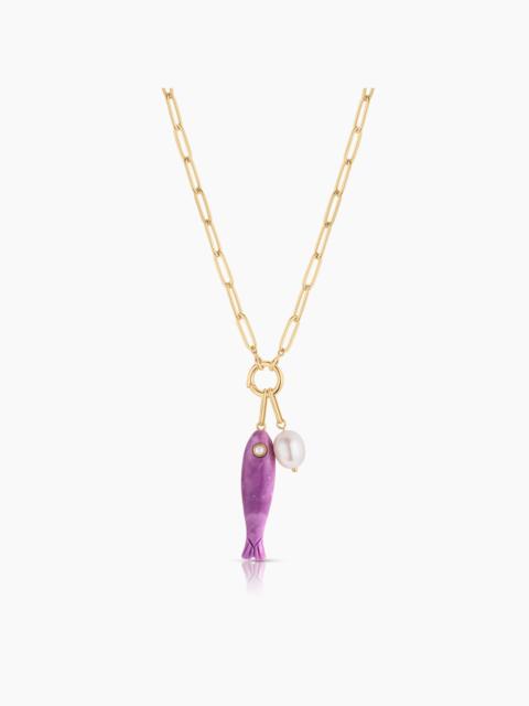 THATCH Fortuna Purple Mica Fish Colette Necklace