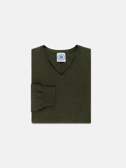 J. PRESS COTTON/CASHMERE V-NECK SWEATER